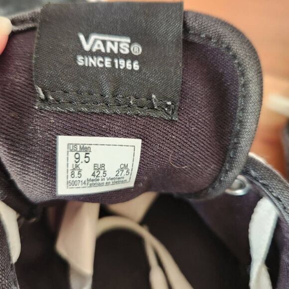 Vans old Skool black white low top fabric lace up sneakers skater shoes - Picture 7 of 7